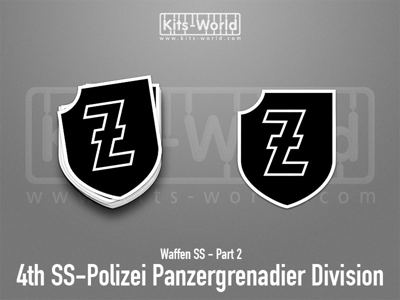 Kitsworld SAV Sticker - Waffen SS - 4th SS-Polizei Panzergrenadier Division W:83mm x H:100mm 